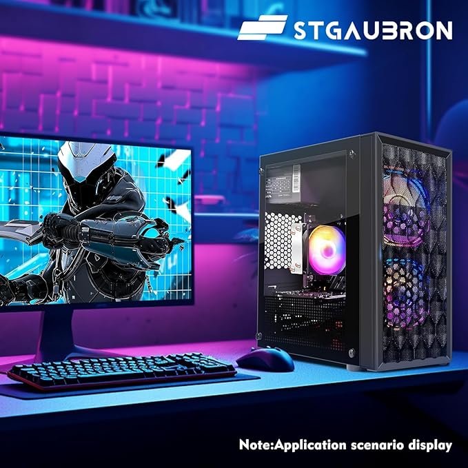 STGAubron Gaming PC Computer Desktop, AMD Ryzen 5 5500 - Image 4